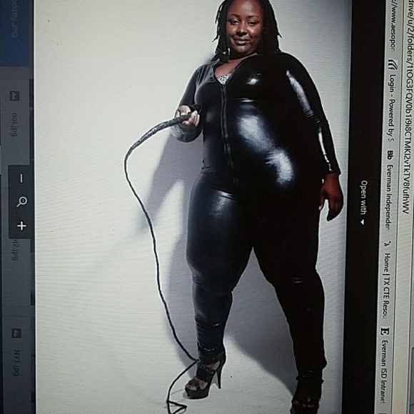 plus size leather suit
